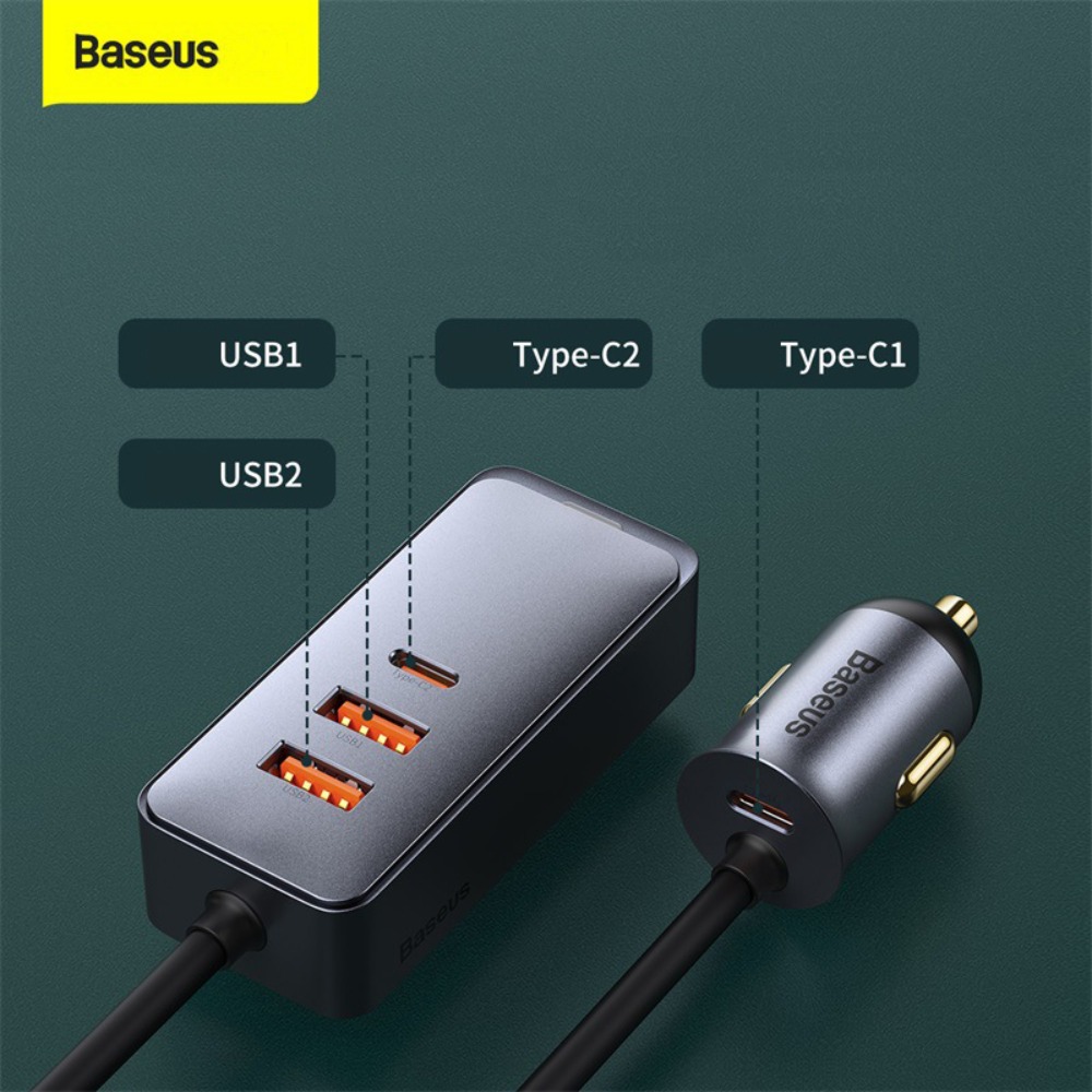 [해외직구]Baseus  베이스어스 차량용 확장 시거잭 충전기 120W 시거포트확장